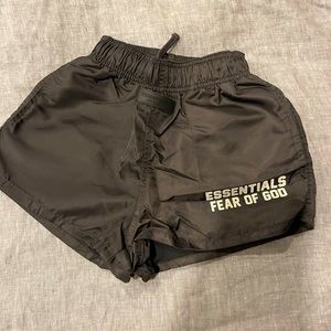 Essentials Kids Grey Nylon Shorts, sz8